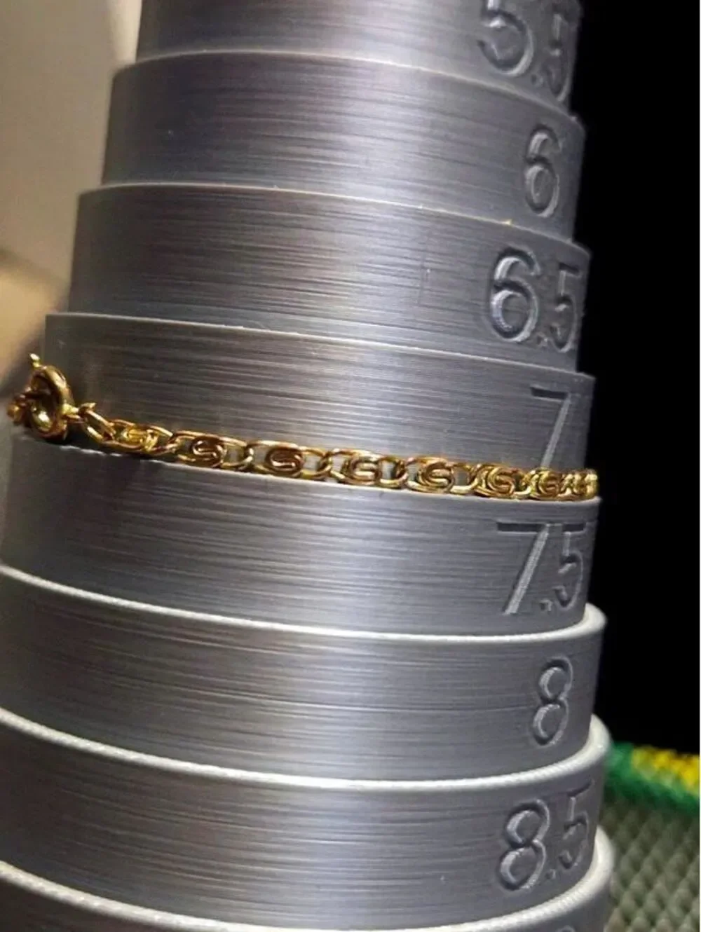 Vintage Gold Tone Zig Zag Criss Cross Link Bracelet